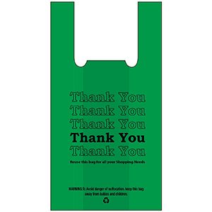 500 Each Case Pack : Reusable T-Shirt Thankyou Bags